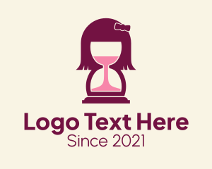 Girl Wine Hourglass logo