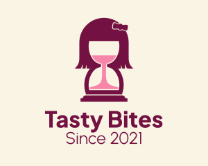 Girl Wine Hourglass logo