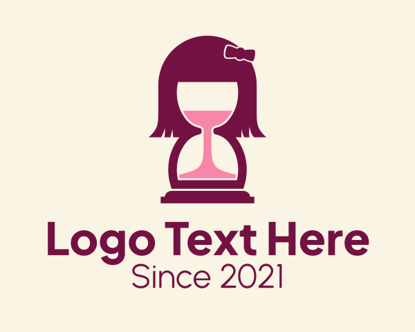 Girl Wine Hourglass logo