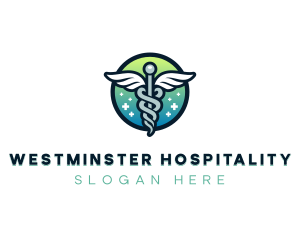 Hospital Caduceus Pharmacy logo design