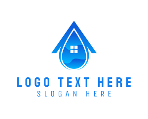 Blue House Droplet logo