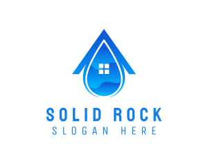 Blue House Droplet Logo