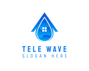 Blue House Droplet Logo