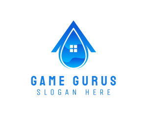 Blue House Droplet logo