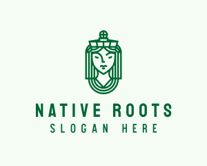 Ancient Tribe Statue logo design