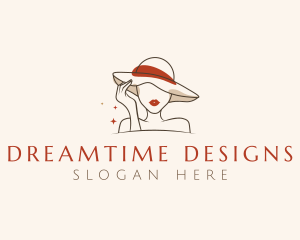 Fashion Hat Beauty Logo