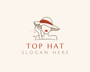 Fashion Hat Beauty logo design