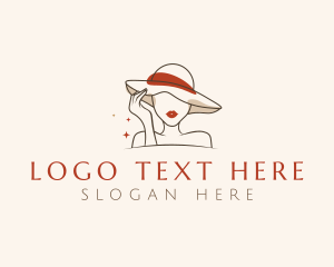 Vogue - Fashion Hat Beauty logo design
