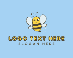 Happy Bumble Bee  Logo