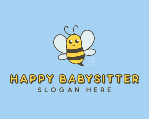 Happy Bumble Bee  logo design