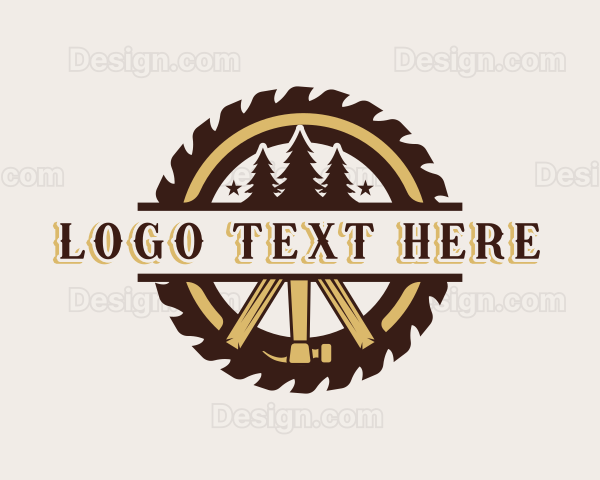 Wood Sawmill Builder Logo