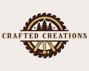 Wood Sawmill Builder logo design