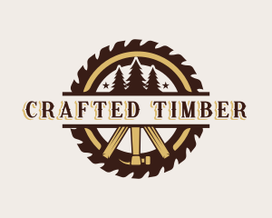 Wood Sawmill Builder logo design