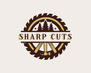 Wood Sawmill Builder logo design