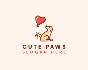 Dog Heart Balloon logo design