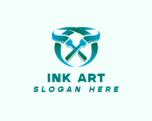 Brush Paint Art logo design