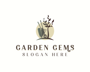 Plant Garden Wheelbarrow logo