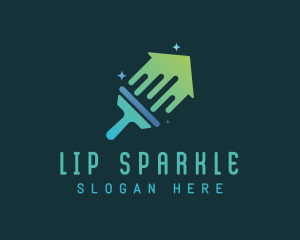 Sparkle Squeegee House logo design