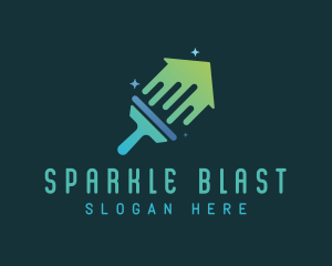 Sparkle Squeegee House logo design