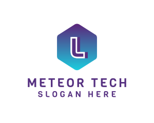 Digital Tech Hexagon logo design