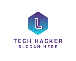 Digital Tech Hexagon logo design