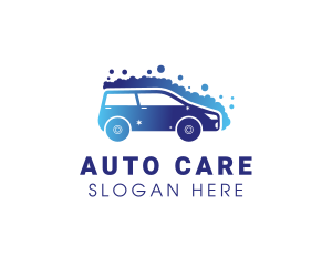 Gradient Car Wash Cleaning logo design