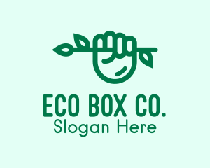 Eco Branch Hand  logo design