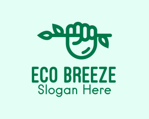 Eco Branch Hand  logo design