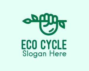 Eco Branch Hand  logo design