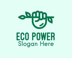 Eco Branch Hand  logo design