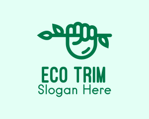 Eco Branch Hand  logo design