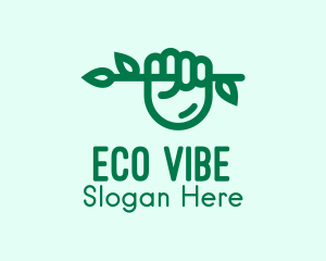 Eco Branch Hand  logo design