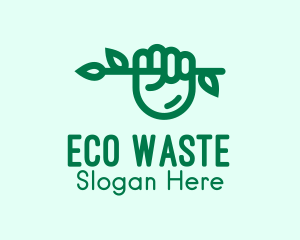 Eco Branch Hand  logo design