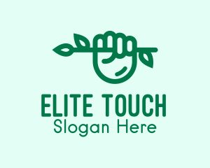 Eco Branch Hand  logo design