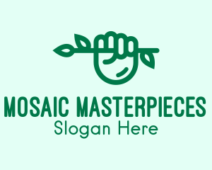 Eco Branch Hand  logo design