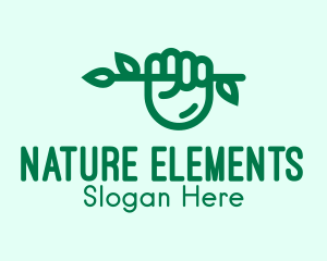 Eco Branch Hand  logo design