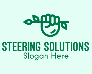 Eco Branch Hand  logo design