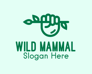 Eco Branch Hand  logo design