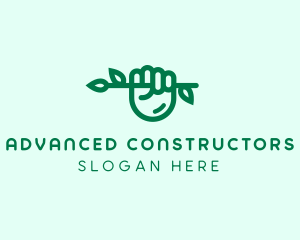 Eco Branch Hand  logo design