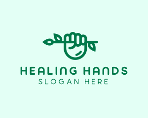 Eco Branch Hand  logo design