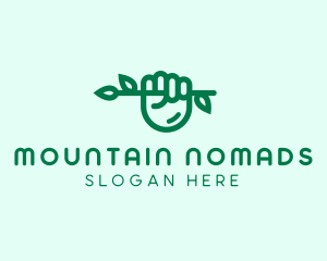 Eco Branch Hand  logo design