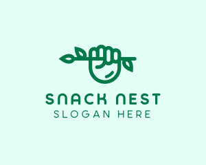 Eco Branch Hand  logo design