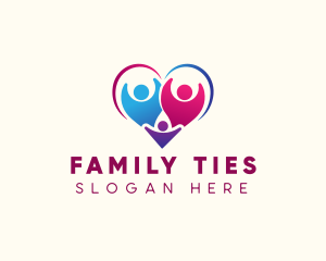 Family People Heart logo design