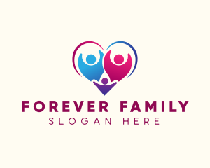 Family People Heart logo design