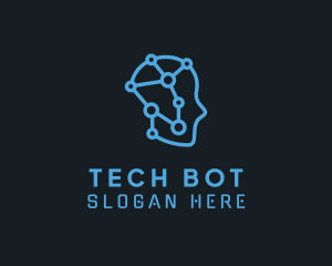 Technology Humanoid Head logo design