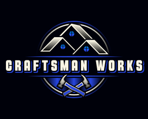 Hammer Roof Construction logo design