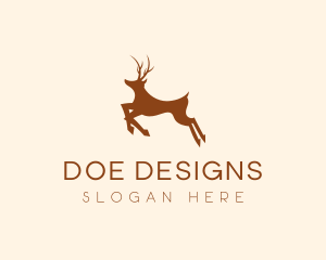 Wild Deer Animal logo