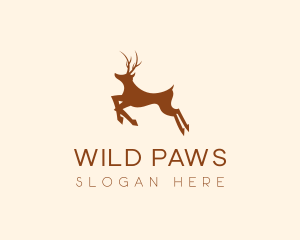 Wild Deer Animal logo