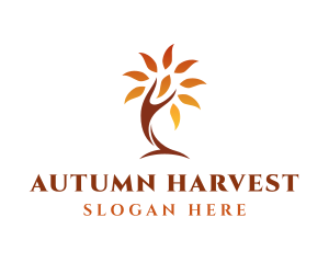 Nature Autumn Tree logo design