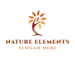 Nature Autumn Tree logo design